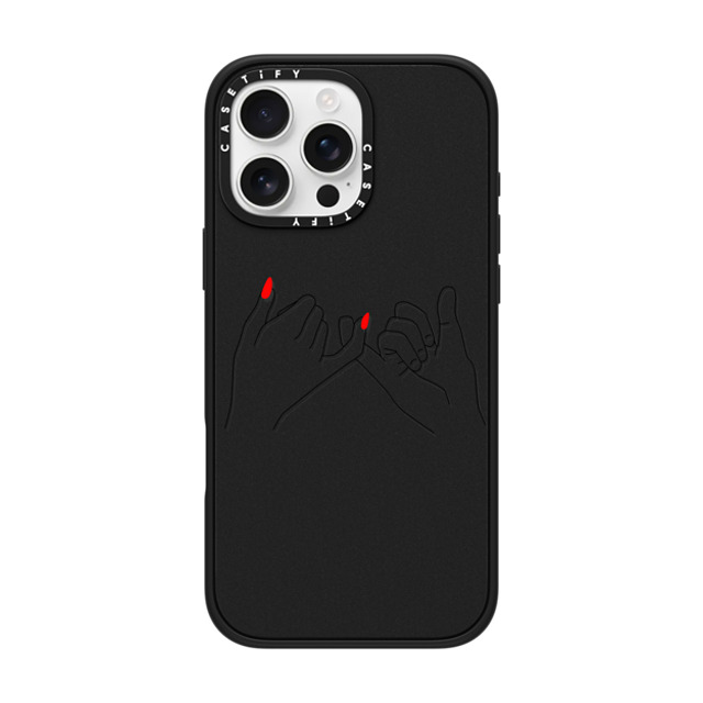 Marta Olga Klara x CASETiFY iPhone 16 Pro Max Case Matte Black Impact Case MagSafe Compatible pinky promise HIS / minimal tattoo style line art Back to School Marta Olga Klara x CASETiFY iPhone 16 Pro Max Case Matte Black Impact Case MagSafe Compatible pinky promise HIS / minimal tattoo style line art Back to School