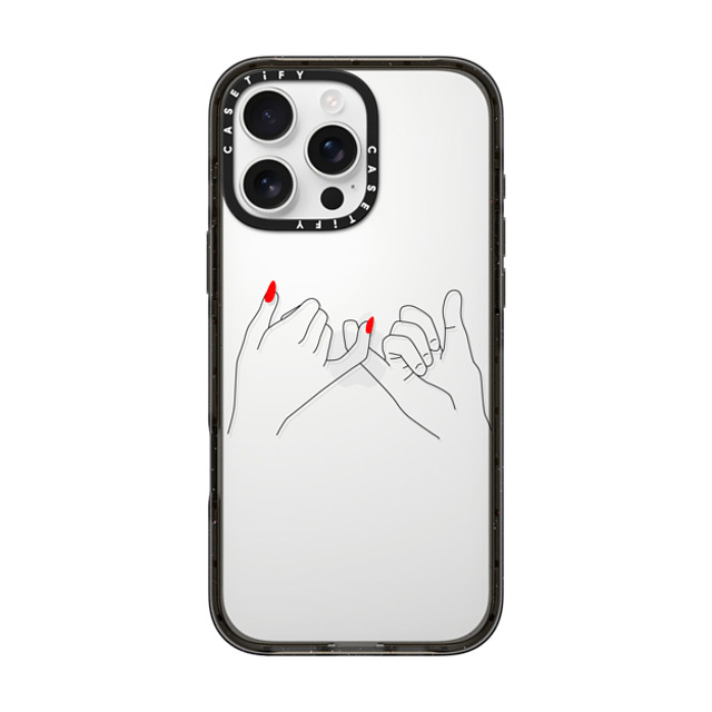 Marta Olga Klara x CASETiFY iPhone 16 Pro Max Case Black Impact Case pinky promise HIS / minimal tattoo style line art Back to School Marta Olga Klara x CASETiFY iPhone 16 Pro Max Case Black Impact Case pinky promise HIS / minimal tattoo style line art Back to School