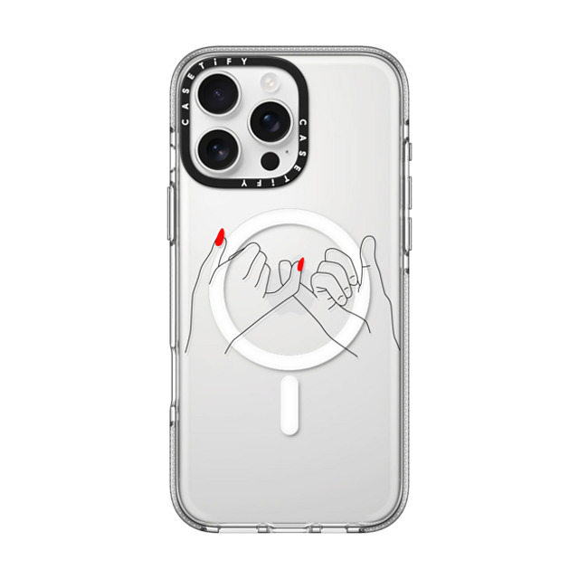 Marta Olga Klara x CASETiFY iPhone 16 Pro Max Case クリア クリア ケース MagSafe対応 pinky promise HIS / minimal tattoo style line art Father's Day Marta Olga Klara x CASETiFY iPhone 16 Pro Max Case クリア クリア ケース MagSafe対応 pinky promise HIS / minimal tattoo style line art Father's Day