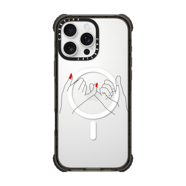 Marta Olga Klara x CASETiFY iPhone 16 Pro Max Case Black ウルトラ インパクトケース MagSafe 対応 pinky promise HIS / minimal tattoo style line art Back to School Marta Olga Klara x CASETiFY iPhone 16 Pro Max Case Black ウルトラ インパクトケース MagSafe 対応 pinky promise HIS / minimal tattoo style line art Back to School
