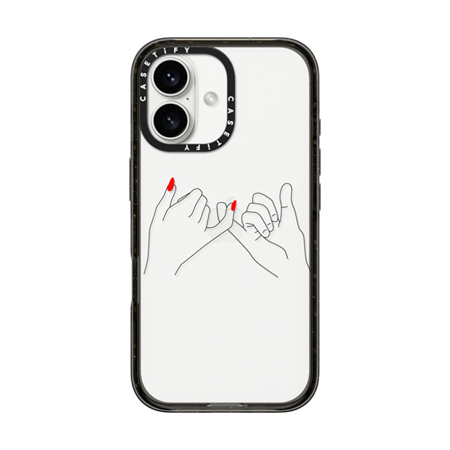Marta Olga Klara x CASETiFY iPhone 16 Case Black Impact Case pinky promise HIS / minimal tattoo style line art Back to School Marta Olga Klara x CASETiFY iPhone 16 Case Black Impact Case pinky promise HIS / minimal tattoo style line art Back to School