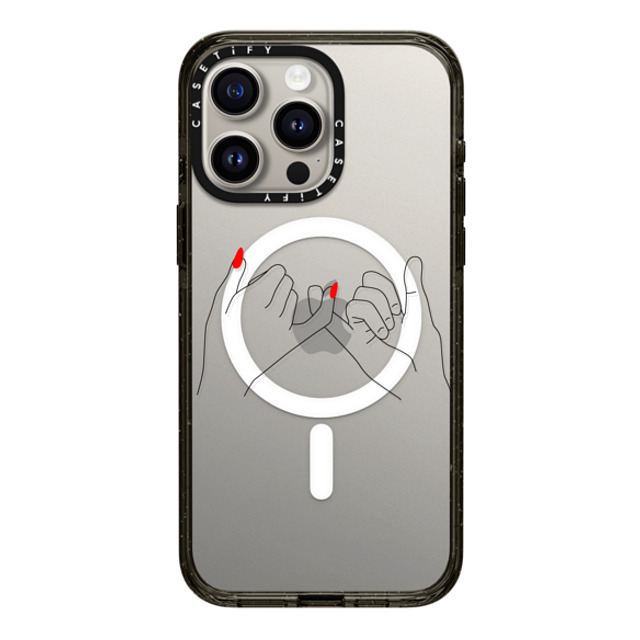 Marta Olga Klara x CASETiFY iPhone 15 Pro Max Case Black Impact Case MagSafe Compatible pinky promise HIS / minimal tattoo style line art Back to School Marta Olga Klara x CASETiFY iPhone 15 Pro Max Case Black Impact Case MagSafe Compatible pinky promise HIS / minimal tattoo style line art Back to School