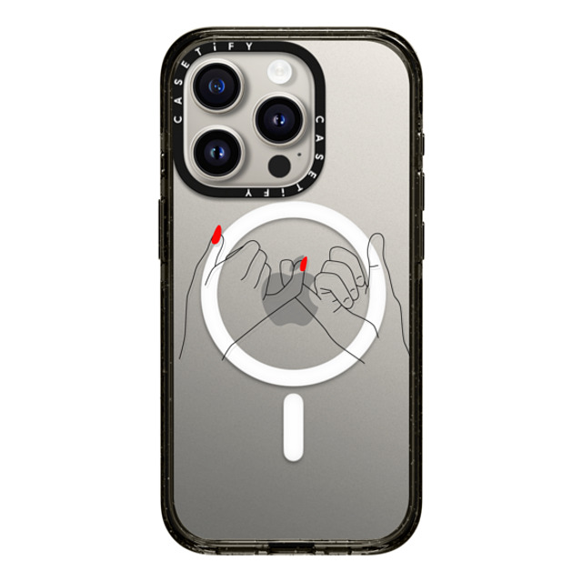 Marta Olga Klara x CASETiFY iPhone 15 Pro Case Black Impact Case MagSafe Compatible pinky promise HIS / minimal tattoo style line art Back to School Marta Olga Klara x CASETiFY iPhone 15 Pro Case Black Impact Case MagSafe Compatible pinky promise HIS / minimal tattoo style line art Back to School