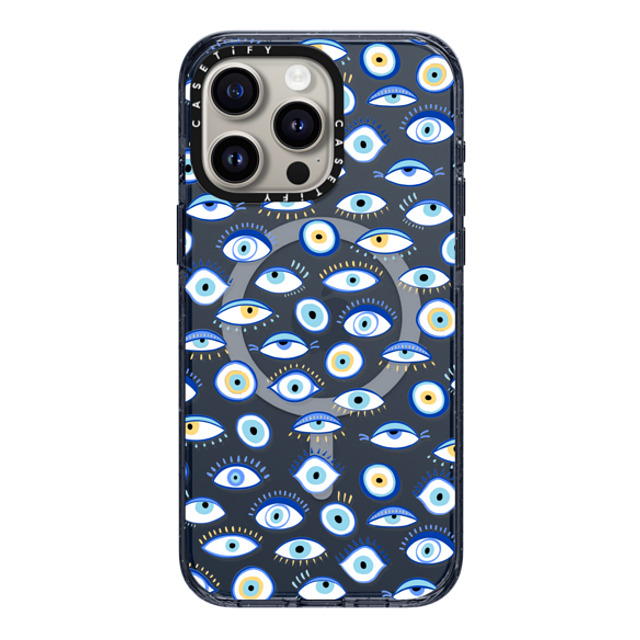 Marta Olga Klara x CASETiFY iPhone 15 Pro Max Case Cartoon,Geometric Classic Blue Impact Case MagSafe Compatible blue all seeing eye summer holiday pattern on clear Back to School Marta Olga Klara x CASETiFY iPhone 15 Pro Max Case Cartoon,Geometric Classic Blue Impact Case MagSafe Compatible blue all seeing eye summer holiday pattern on clear Back to School