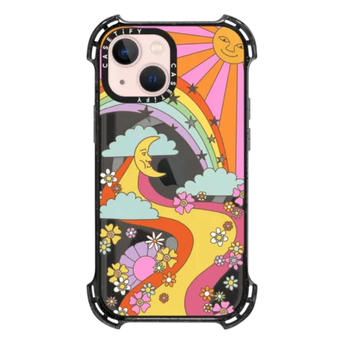 iPhone 13 Mini - flower power retro hippie boho sixties pattern