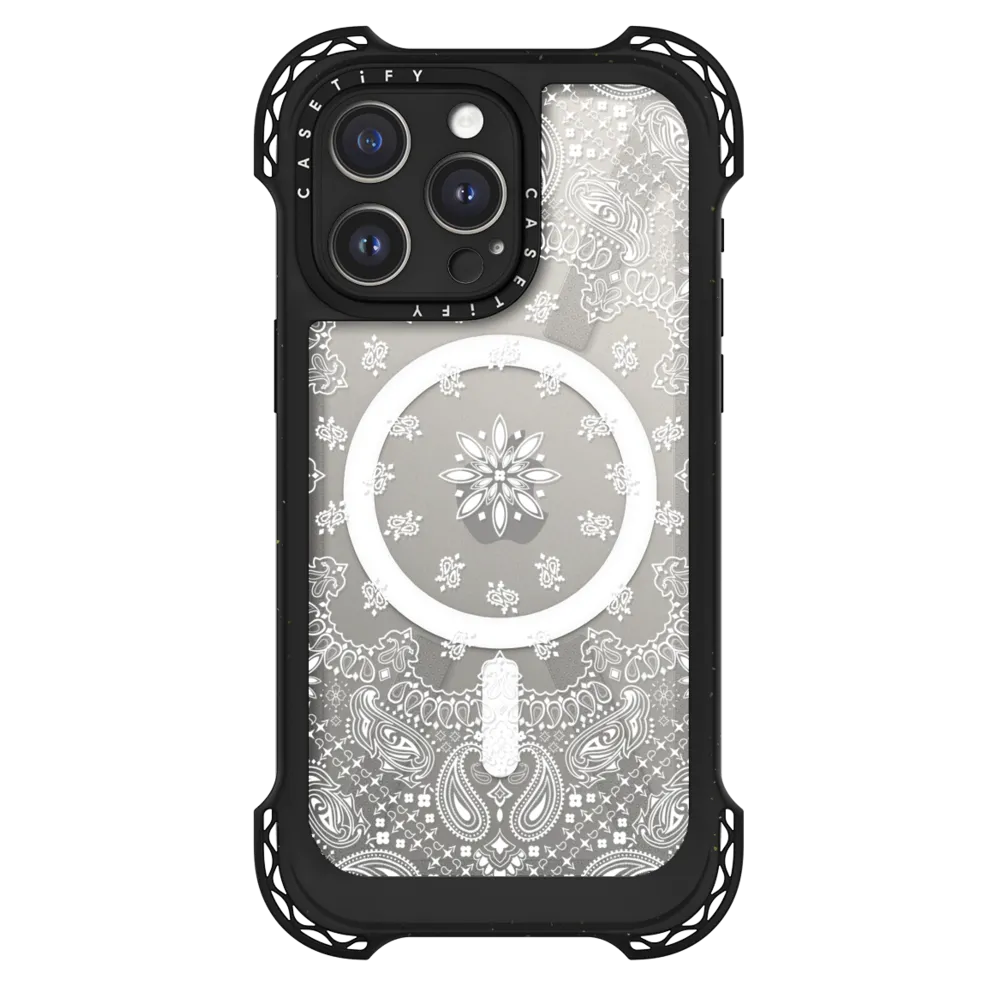 Ultra Bounce iPhone 15 Pro Max Case MagSafe Compatible - bandana paisley  lace