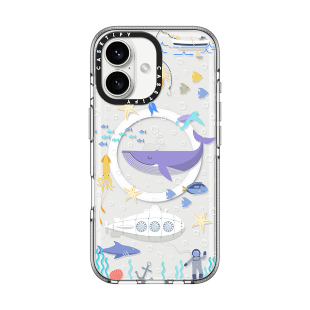 Marta Olga Klara x CASETiFY iPhone 16 Case クリア クリア ケース MagSafe対応 Under the sea, mermaid, whale and delphine underwater adventures. Mother's Day Marta Olga Klara x CASETiFY iPhone 16 Case クリア クリア ケース MagSafe対応 Under the sea, mermaid, whale and delphine underwater adventures. Mother's Day