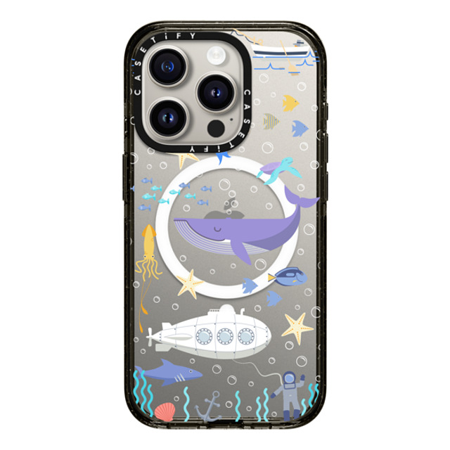 Marta Olga Klara x CASETiFY iPhone 15 Pro ケース ブラック インパクトケース MagSafe対応 Under the sea, mermaid, whale and delphine underwater adventures. Father's Day Marta Olga Klara x CASETiFY iPhone 15 Pro ケース ブラック インパクトケース MagSafe対応 Under the sea, mermaid, whale and delphine underwater adventures. Father's Day