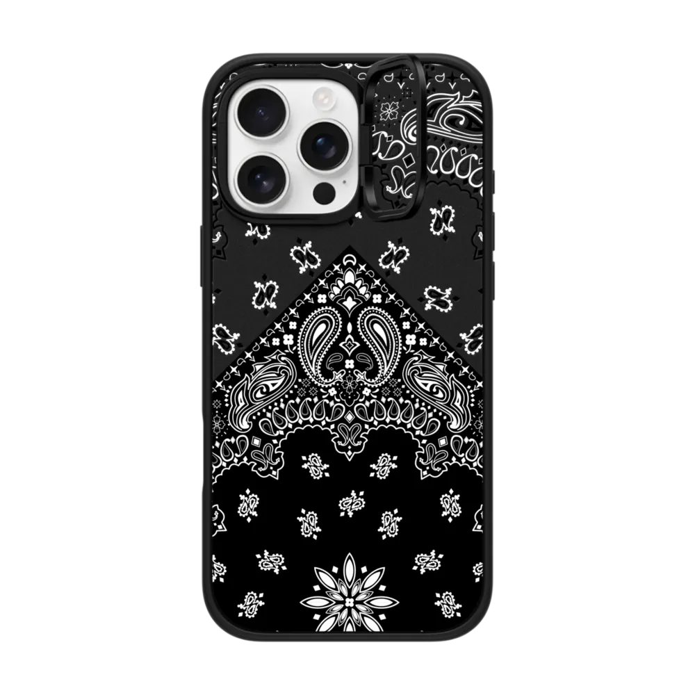 Impact Ring Stand iPhone 16 Pro Max Case MagSafe Compatible - Black bandana
