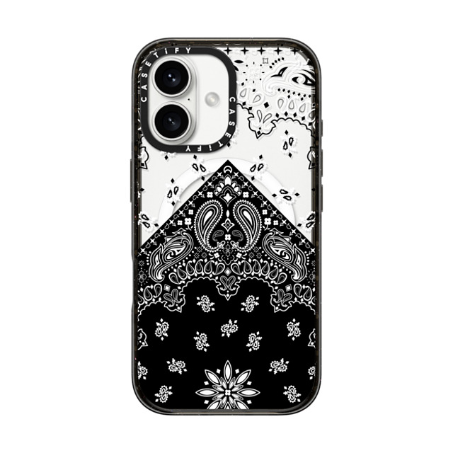 Marta Olga Klara x CASETiFY iPhone 16 ケース Pattern,Boho ブラック インパクトケース MagSafe対応 Black bandana Back to School Marta Olga Klara x CASETiFY iPhone 16 ケース Pattern,Boho ブラック インパクトケース MagSafe対応 Black bandana Back to School