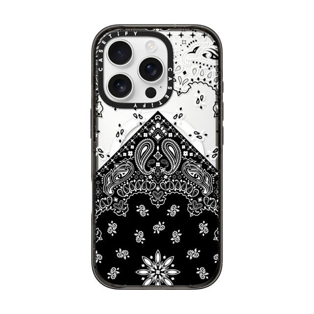 Marta Olga Klara x CASETiFY iPhone 16 Pro Case Pattern,Boho Black Impact Case MagSafe Compatible Black bandana Mother's Day Marta Olga Klara x CASETiFY iPhone 16 Pro Case Pattern,Boho Black Impact Case MagSafe Compatible Black bandana Mother's Day