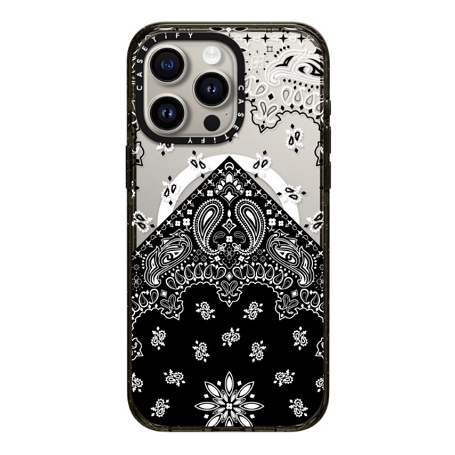 Marta Olga Klara x CASETiFY iPhone 15 Pro Max Case Pattern,Boho Black Impact Case MagSafe Compatible Black bandana Mother's Day Marta Olga Klara x CASETiFY iPhone 15 Pro Max Case Pattern,Boho Black Impact Case MagSafe Compatible Black bandana Mother's Day