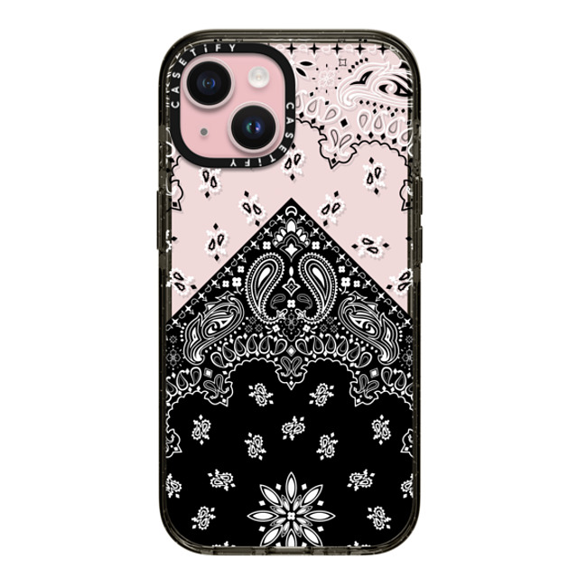 Marta Olga Klara x CASETiFY iPhone 15 Case Pattern,Boho Black インパクトケース Black bandana Mother's Day Marta Olga Klara x CASETiFY iPhone 15 Case Pattern,Boho Black インパクトケース Black bandana Mother's Day