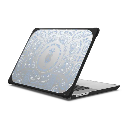 MacBook Pro 16-inch (M1 - M5) - WYAGL Paisley Laptop Case - Blue