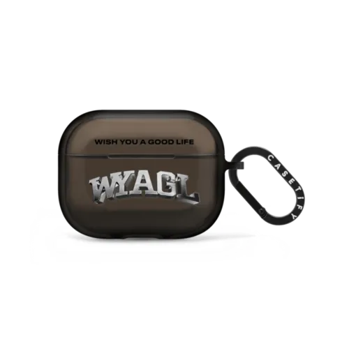 AirPods Pro 3 - WYAGL Logo Earbuds Case  - Silver Logo