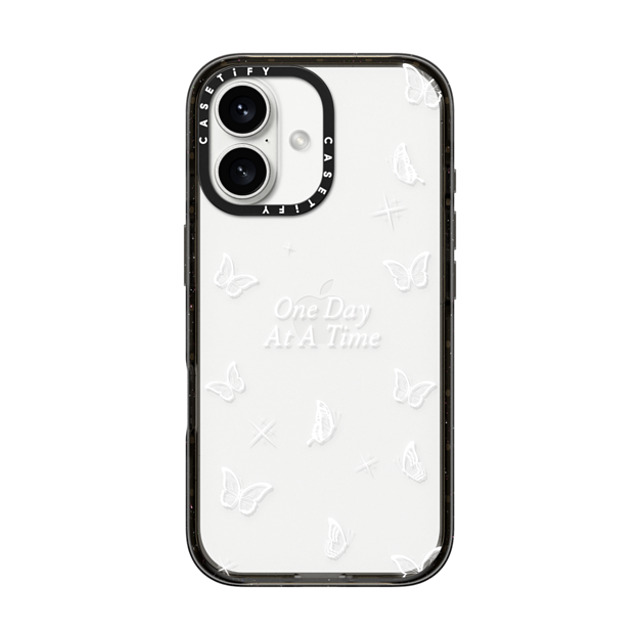 Selfcare4yu x CASETiFY iPhone 16 ケース ブラック インパクトケース One Day At A Time