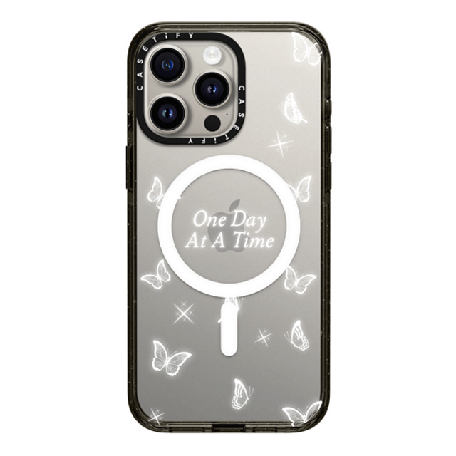 Selfcare4yu x CASETiFY iPhone 15 Pro Max ケース ブラック インパクトケース MagSafe対応 One Day At A Time