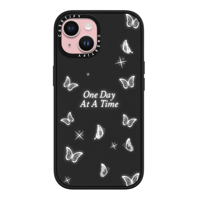 Selfcare4yu x CASETiFY iPhone 15 ケース マットブラック インパクトケース MagSafe対応 One Day At A Time