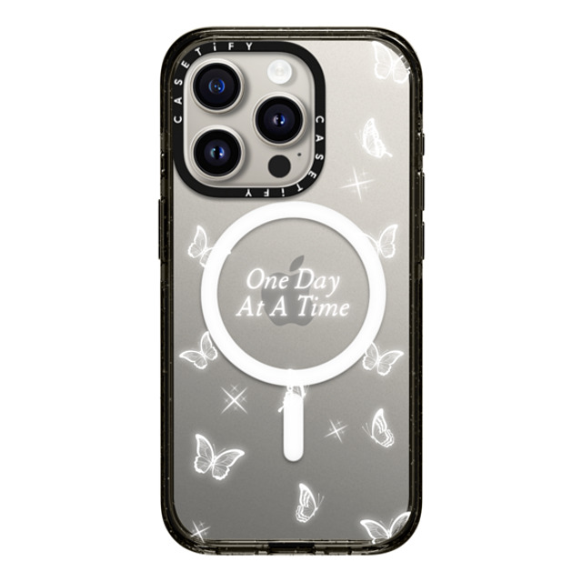 Selfcare4yu x CASETiFY iPhone 15 Pro ケース ブラック インパクトケース MagSafe対応 One Day At A Time