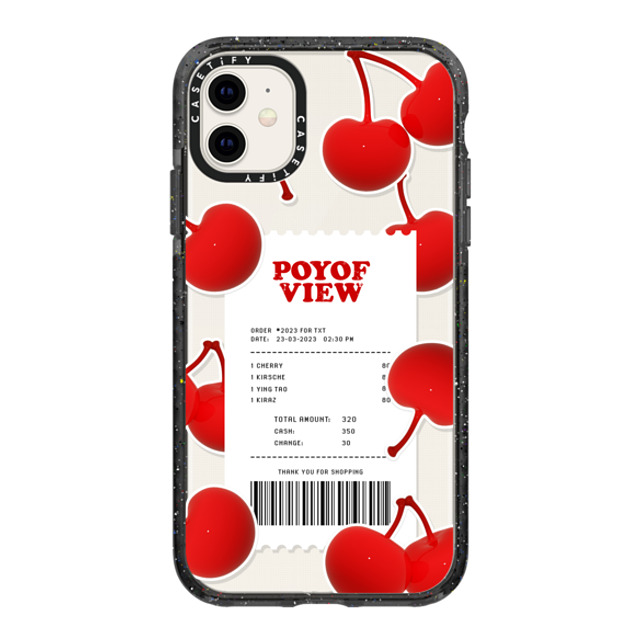 poyofview x CASETiFY iPhone 11 ケース Cherry,Fruit ブラック インパクトケース Cherry Receipt by Poyofview Back to School poyofview x CASETiFY iPhone 11 ケース Cherry,Fruit ブラック インパクトケース Cherry Receipt by Poyofview Back to School