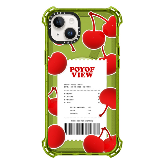poyofview x CASETiFY iPhone 14 Plus ケース Cherry,Fruit Kiwi バウンスケース Cherry Receipt by Poyofview Father's Day poyofview x CASETiFY iPhone 14 Plus ケース Cherry,Fruit Kiwi バウンスケース Cherry Receipt by Poyofview Father's Day