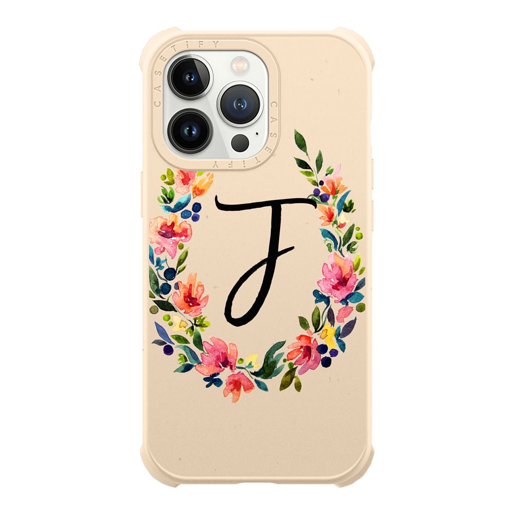 Watercolor Floral Letter J Casetify