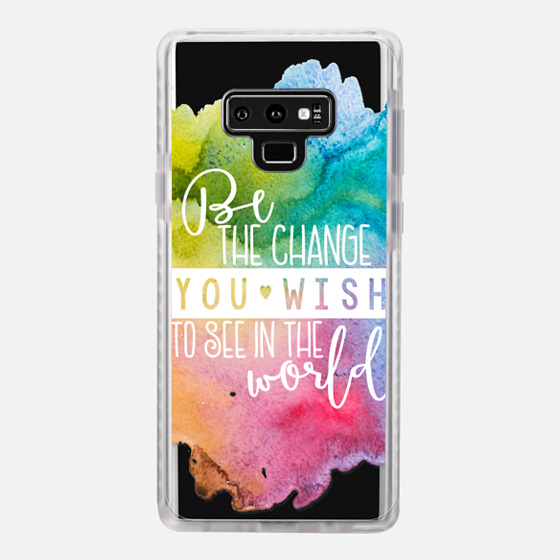 

Samsung Galaxy / LG / HTC / Nexus Phone Case - Be The Change You Wish To See In The World-Gandhi Multi Watercolor