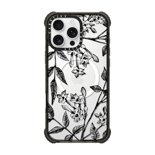 CASETiFY iPhone 16 Pro Max Case Black ウルトラ インパクトケース MagSafe 対応 フローラル Botanical Jasmine CASETiFY iPhone 16 Pro Max Case Black ウルトラ インパクトケース MagSafe 対応 フローラル Botanical Jasmine