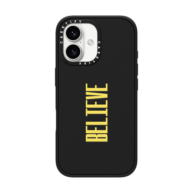 CASETiFY iPhone 16 Case Matte Black Impact Case MagSafe Compatible Custom Case - believe CASETiFY iPhone 16 Case Matte Black Impact Case MagSafe Compatible Custom Case - believe