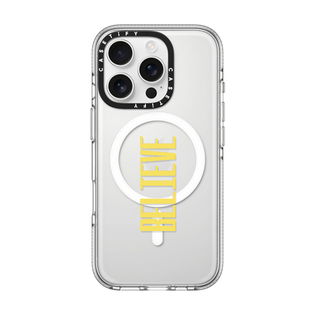 CASETiFY iPhone 16 Pro Case Clear Clear Case MagSafe Compatible Custom Case - believe CASETiFY iPhone 16 Pro Case Clear Clear Case MagSafe Compatible Custom Case - believe