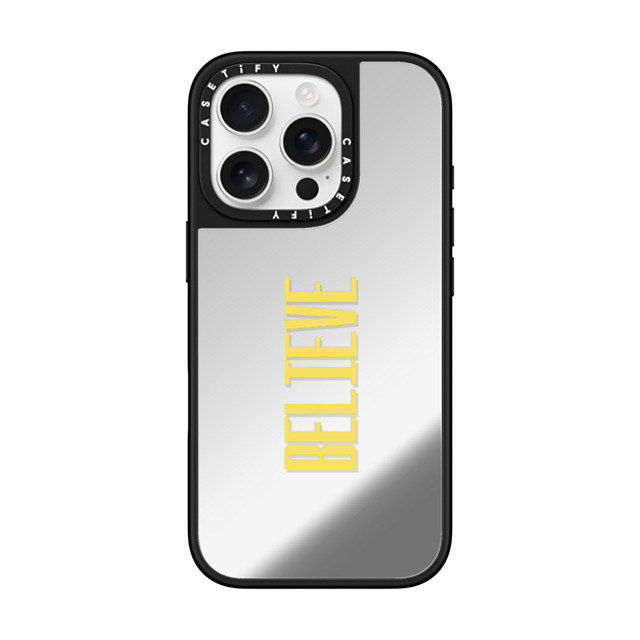 CASETiFY iPhone 16 Pro Case Silver on Black ミラーケース MagSafe対応 Custom Case - believe CASETiFY iPhone 16 Pro Case Silver on Black ミラーケース MagSafe対応 Custom Case - believe