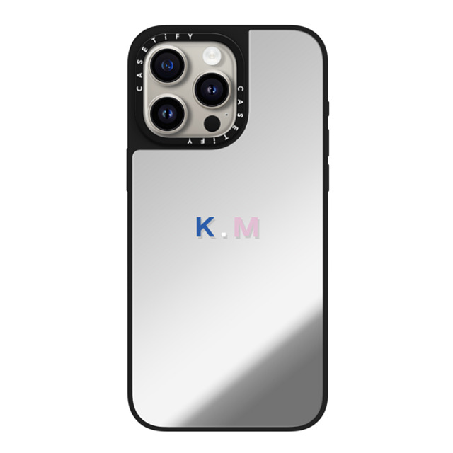 CASETiFY iPhone 15 Pro Max Case Silver on Black ミラーケース MagSafe対応 Custom Case - K. M CASETiFY iPhone 15 Pro Max Case Silver on Black ミラーケース MagSafe対応 Custom Case - K. M