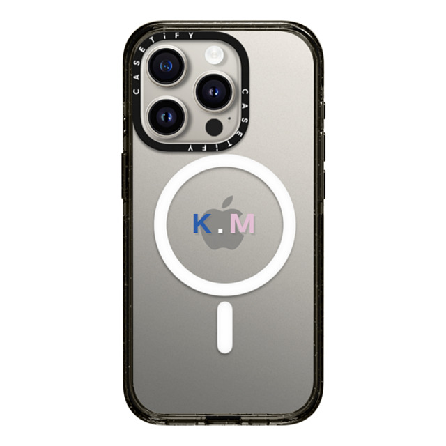 CASETiFY iPhone 15 Pro Case Black Impact Case MagSafe Compatible Custom Case - K. M CASETiFY iPhone 15 Pro Case Black Impact Case MagSafe Compatible Custom Case - K. M