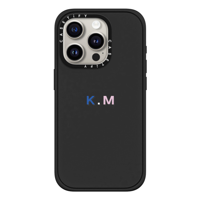 CASETiFY iPhone 15 Pro Case Matte Black Impact Case MagSafe Compatible Custom Case - K. M CASETiFY iPhone 15 Pro Case Matte Black Impact Case MagSafe Compatible Custom Case - K. M
