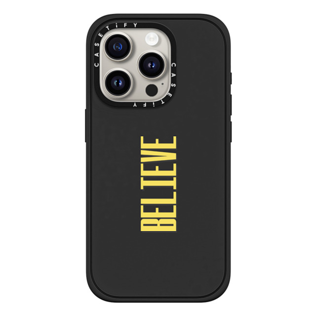 CASETiFY iPhone 15 Pro Case Matte Black Impact Case MagSafe Compatible Custom Case - believe CASETiFY iPhone 15 Pro Case Matte Black Impact Case MagSafe Compatible Custom Case - believe