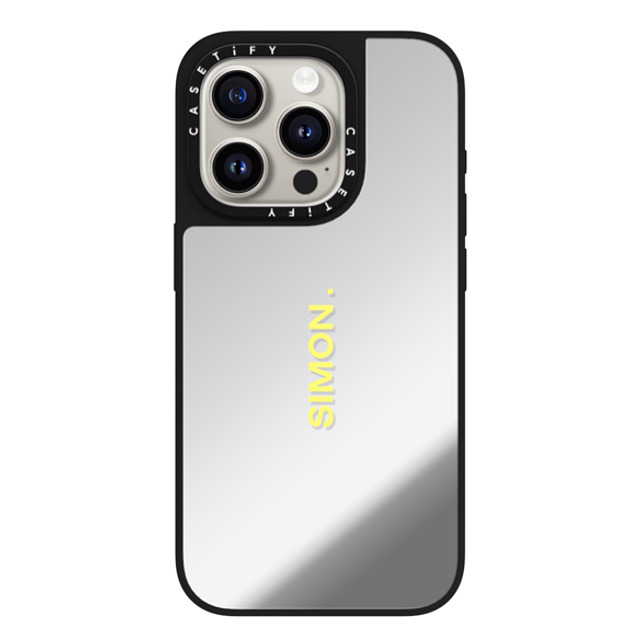 CASETiFY iPhone 15 Pro Case Silver on Black ミラーケース MagSafe対応 Custom Case - simon. CASETiFY iPhone 15 Pro Case Silver on Black ミラーケース MagSafe対応 Custom Case - simon.