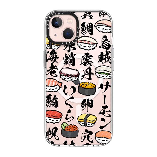 CASETiFY iPhone 13 ケース クリア クリア ケース MagSafe対応 Sushi Party mika shimizu