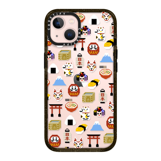 CASETiFY iPhone 13 ケース ブラック インパクトケース Japan Anime Pixel mika shimizu