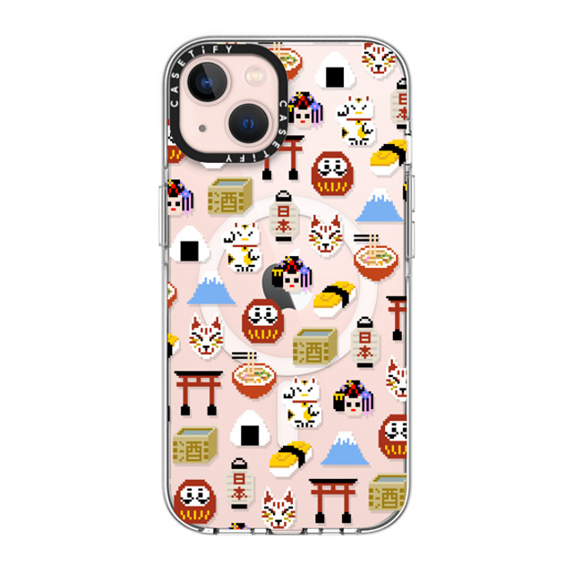 CASETiFY iPhone 13 ケース クリア クリア ケース MagSafe対応 Japan Anime Pixel mika shimizu