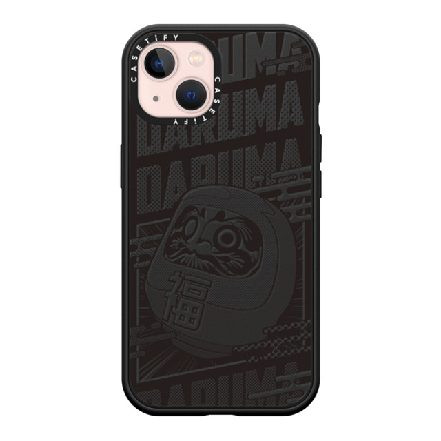 CASETiFY iPhone 13 ケース マットブラック インパクトケース MagSafe対応 Daruma Comic mika shimizu