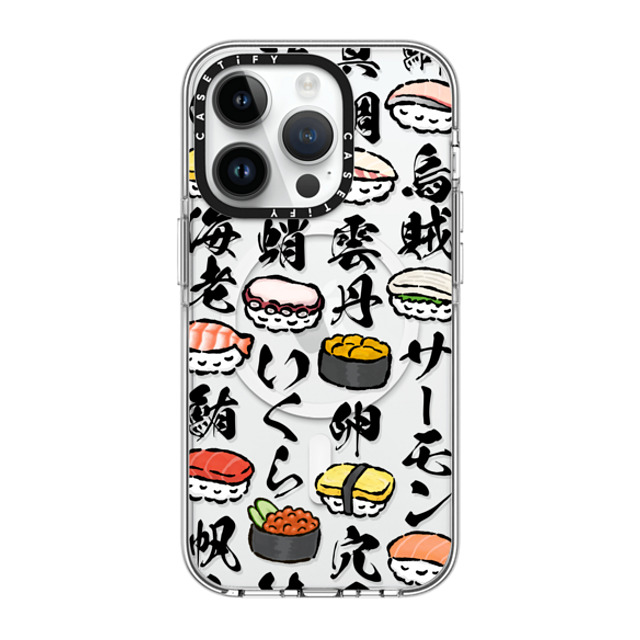 CASETiFY iPhone 14 Pro ケース クリア クリア ケース MagSafe対応 Sushi Party mika shimizu