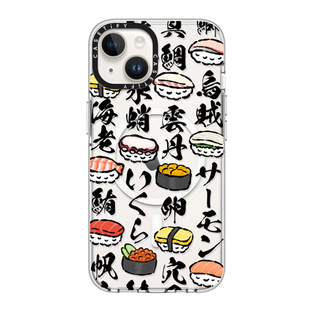 CASETiFY iPhone 14 ケース クリア クリア ケース MagSafe対応 Sushi Party mika shimizu