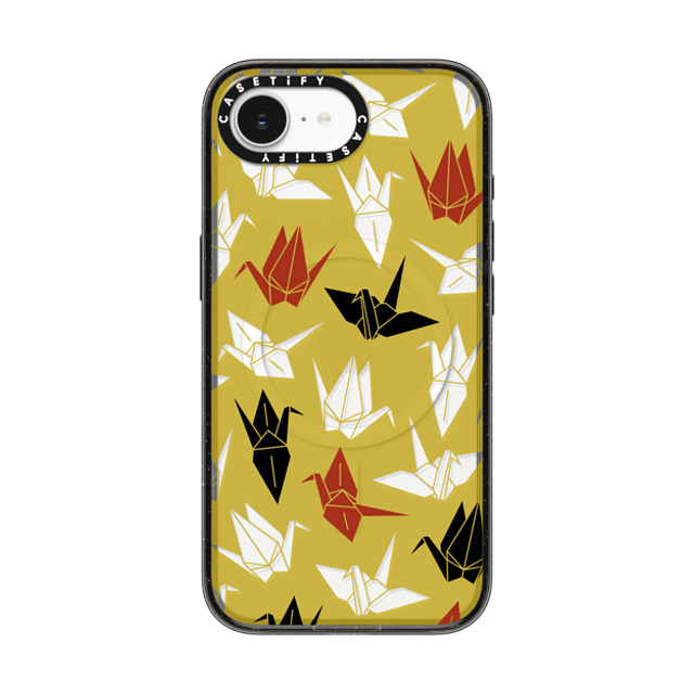 CASETiFY iPhone 16e Case Black Impact Case MagSafe Compatible Origami Crane mika shimizu Back to School CASETiFY iPhone 16e Case Black Impact Case MagSafe Compatible Origami Crane mika shimizu Back to School