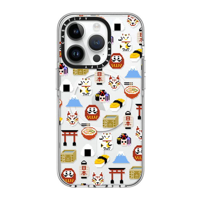 CASETiFY iPhone 14 Pro ケース クリア クリア ケース MagSafe対応 Japan Anime Pixel mika shimizu