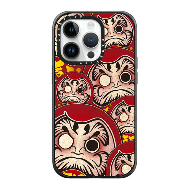 CASETiFY iPhone 14 Pro ケース マットブラック インパクトケース MagSafe対応 Darumas mika shimizu