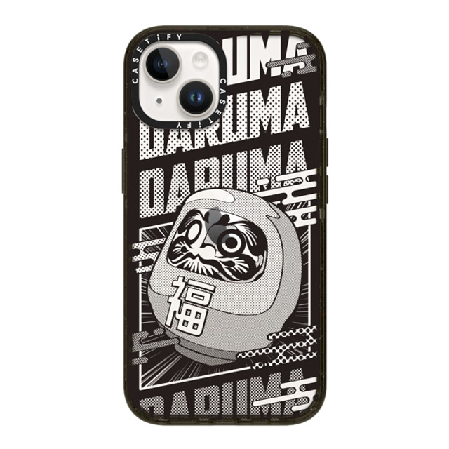 CASETiFY iPhone 14 ケース ブラック インパクトケース Daruma Comic mika shimizu