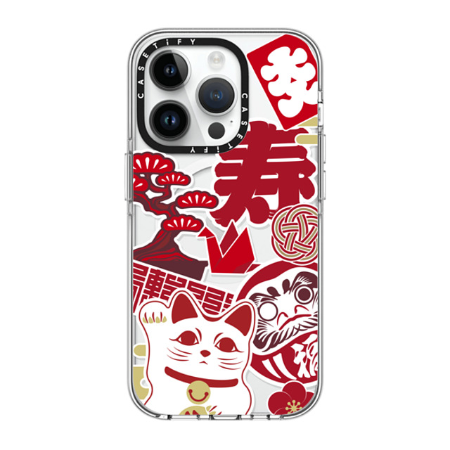 CASETiFY iPhone 14 Pro ケース クリア クリア ケース MagSafe対応 Japan icon stickers mika shimizu