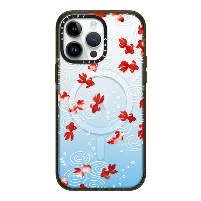 CASETiFY iPhone 14 Pro Max ケース ブラック インパクトケース MagSafe対応 Goldfish mika shimizu