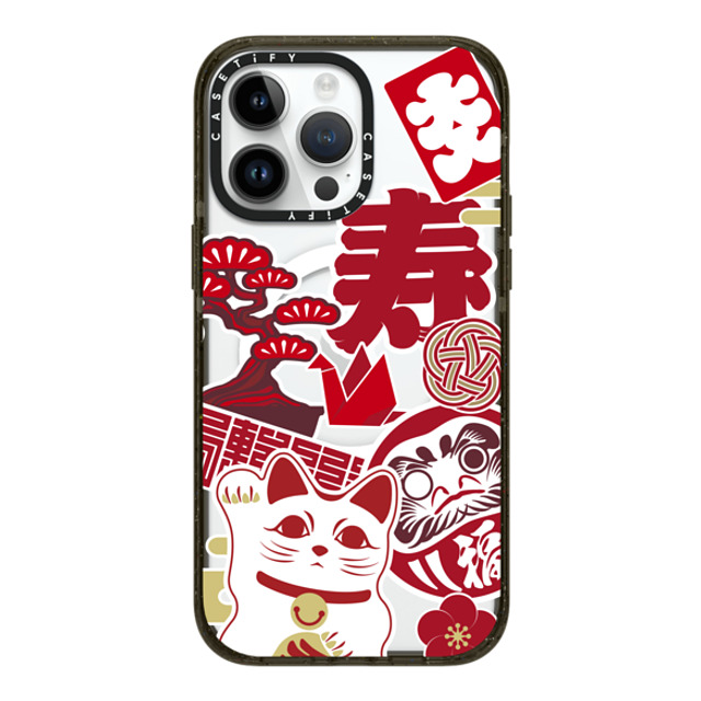 CASETiFY iPhone 14 Pro Max ケース ブラック インパクトケース MagSafe対応 Japan icon stickers mika shimizu