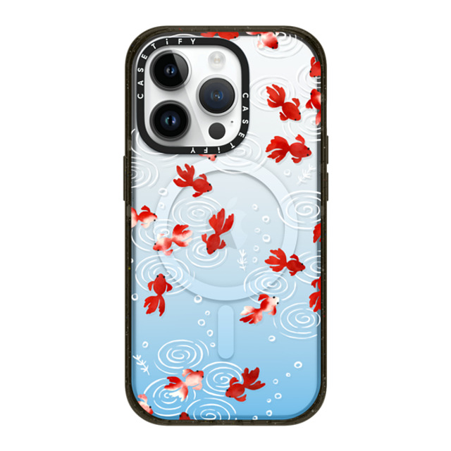 CASETiFY iPhone 14 Pro ケース ブラック インパクトケース MagSafe対応 Goldfish mika shimizu